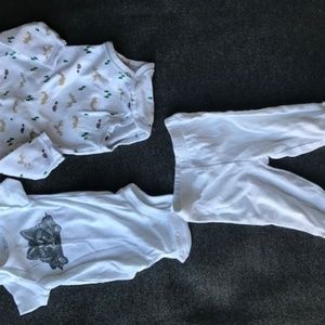 2 onesies and one pant 0 - 3 month size